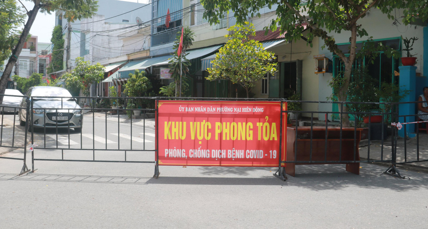 Một điểm phong toả cứng bên trong phường Nại Hiên Đông do có ca mắc COVID-19.