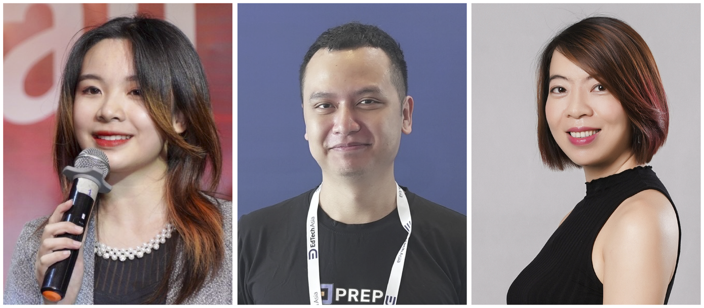 Ba ứng viên của Hạng mục Kinh doanh và Đổi mới (Lê Yến Linh, Phạm Quang Tú, Nguyễn Thị Hải Thanh (từ trái qua)