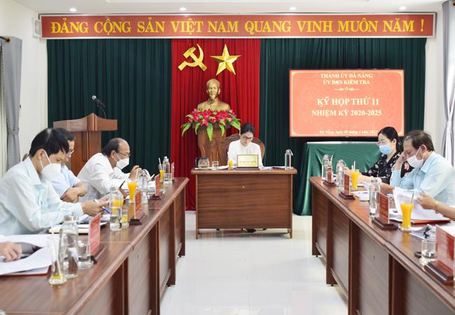 Quang cảnh kỳ họp thứ 11 của Ủy ban kiểm tra Thành ủy Đà Nẵng.
