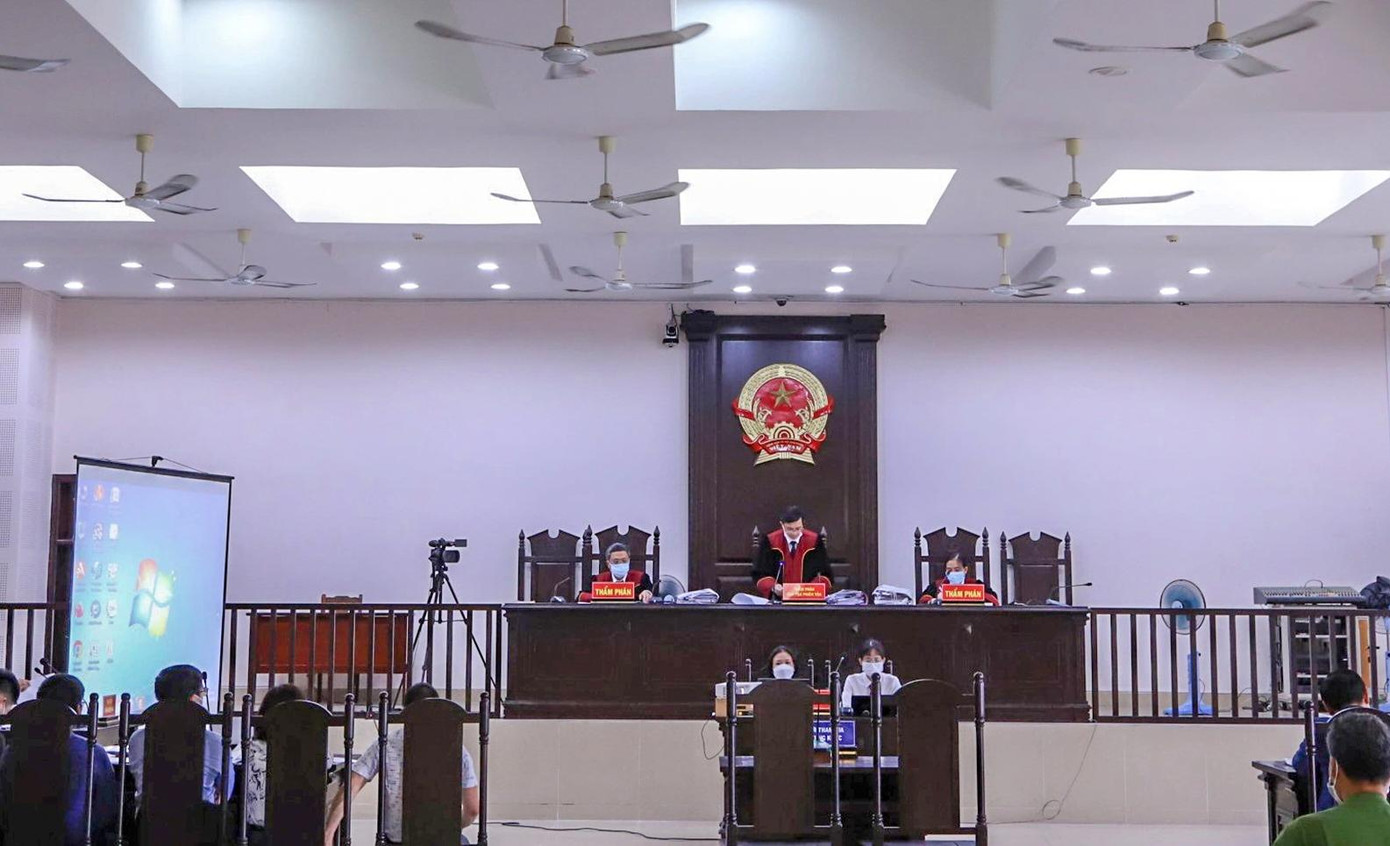 Quang cảnh phiên toà. Ảnh: N.V Quang cảnh phiên toà. Ảnh: N.V