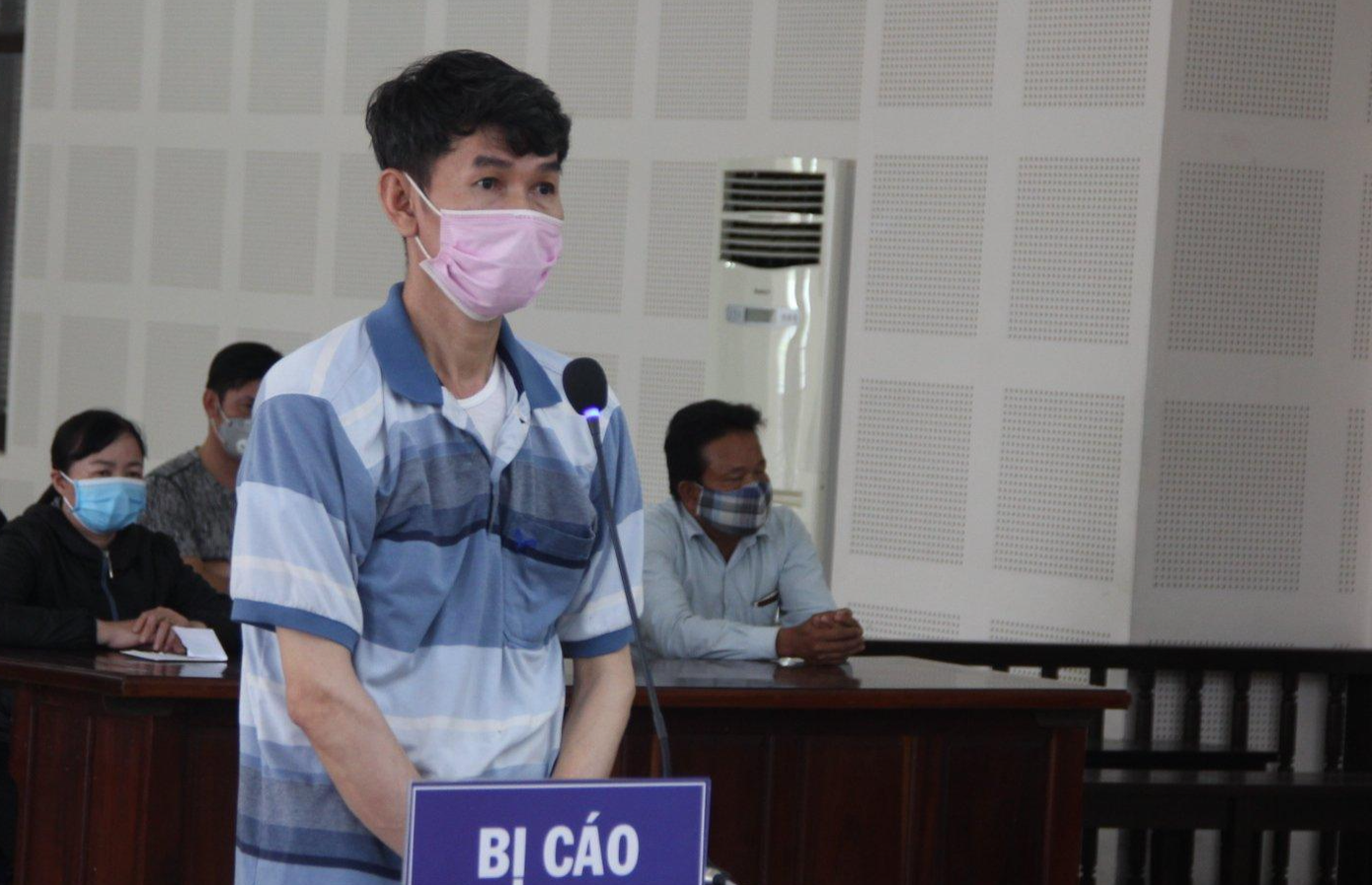 Bị cáo Lê Xuân Diện tại phiên toà.