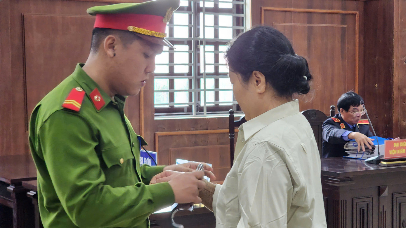 Đào Thị Như Lệ tại phiên tòa phúc thẩm ngày 26/12. Đào Thị Như Lệ tại phiên tòa phúc thẩm ngày 26/12.