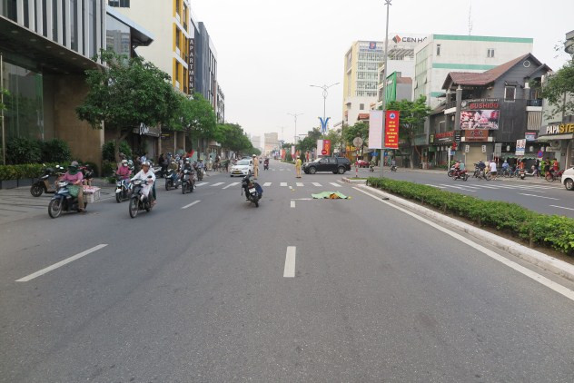 Hiện trường vụ tai nạn.