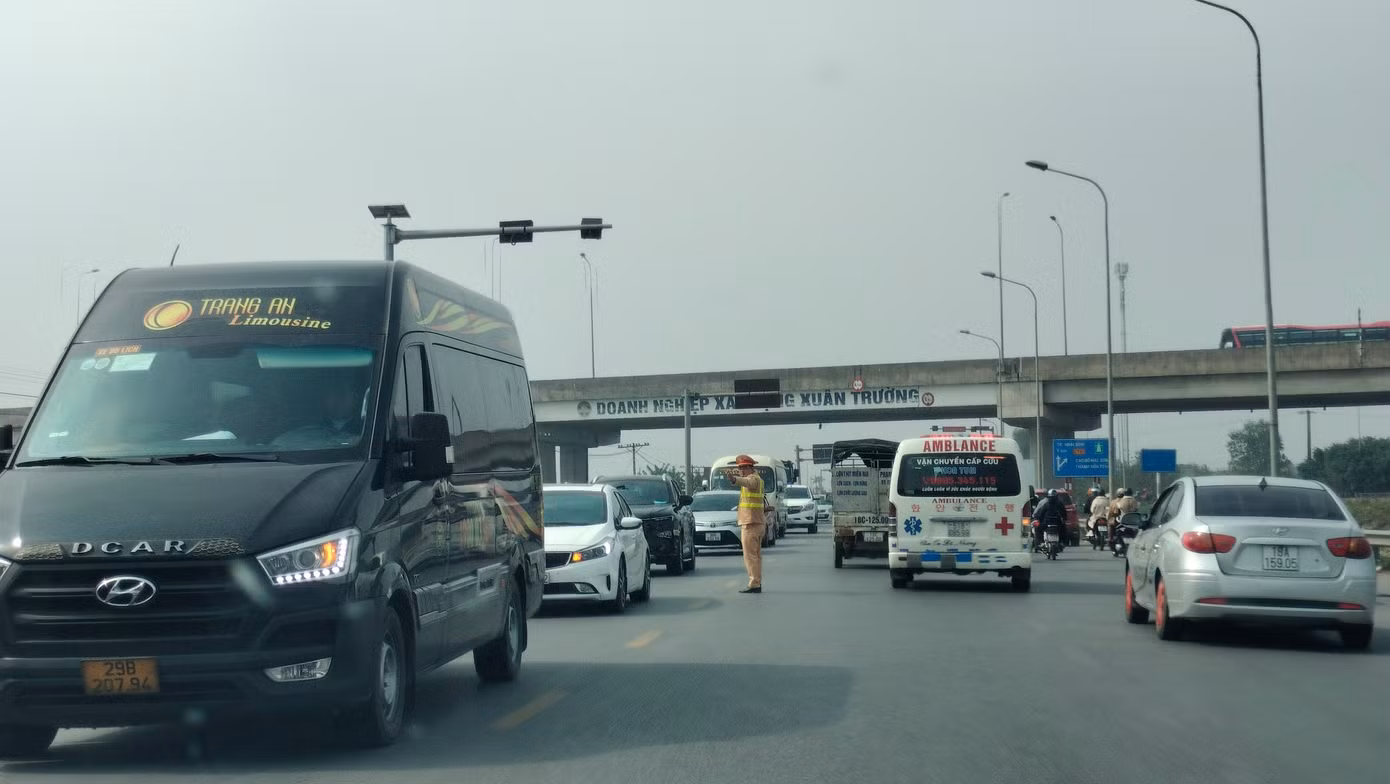 Khu vực đường dẫn lên cao tốc Cao Bồ - Mai Sơn ở Ninh Bình.
