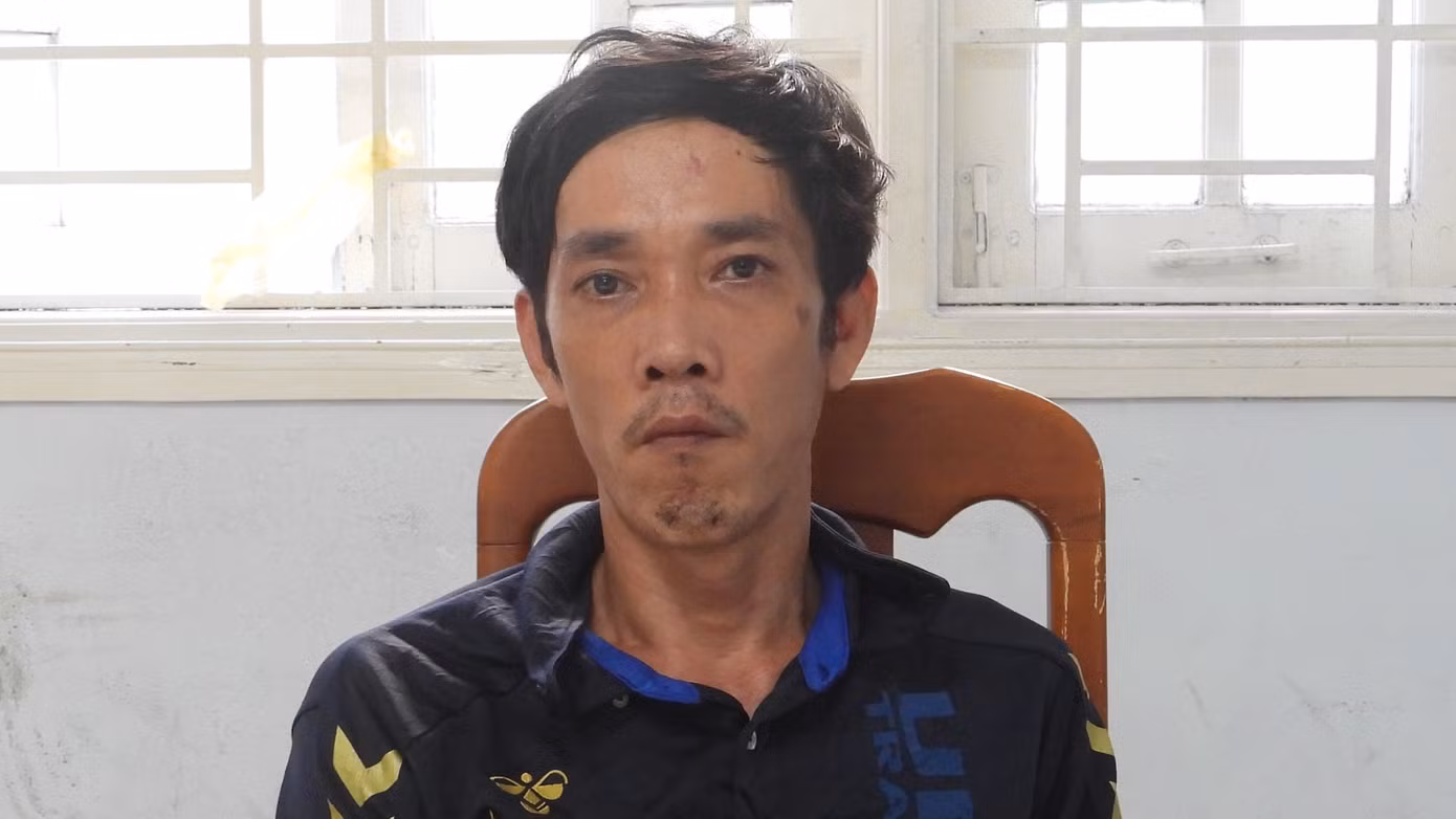 Đối tượng Phan Văn Thương tại cơ quan Công an. Đối tượng Phan Văn Thương tại cơ quan Công an.