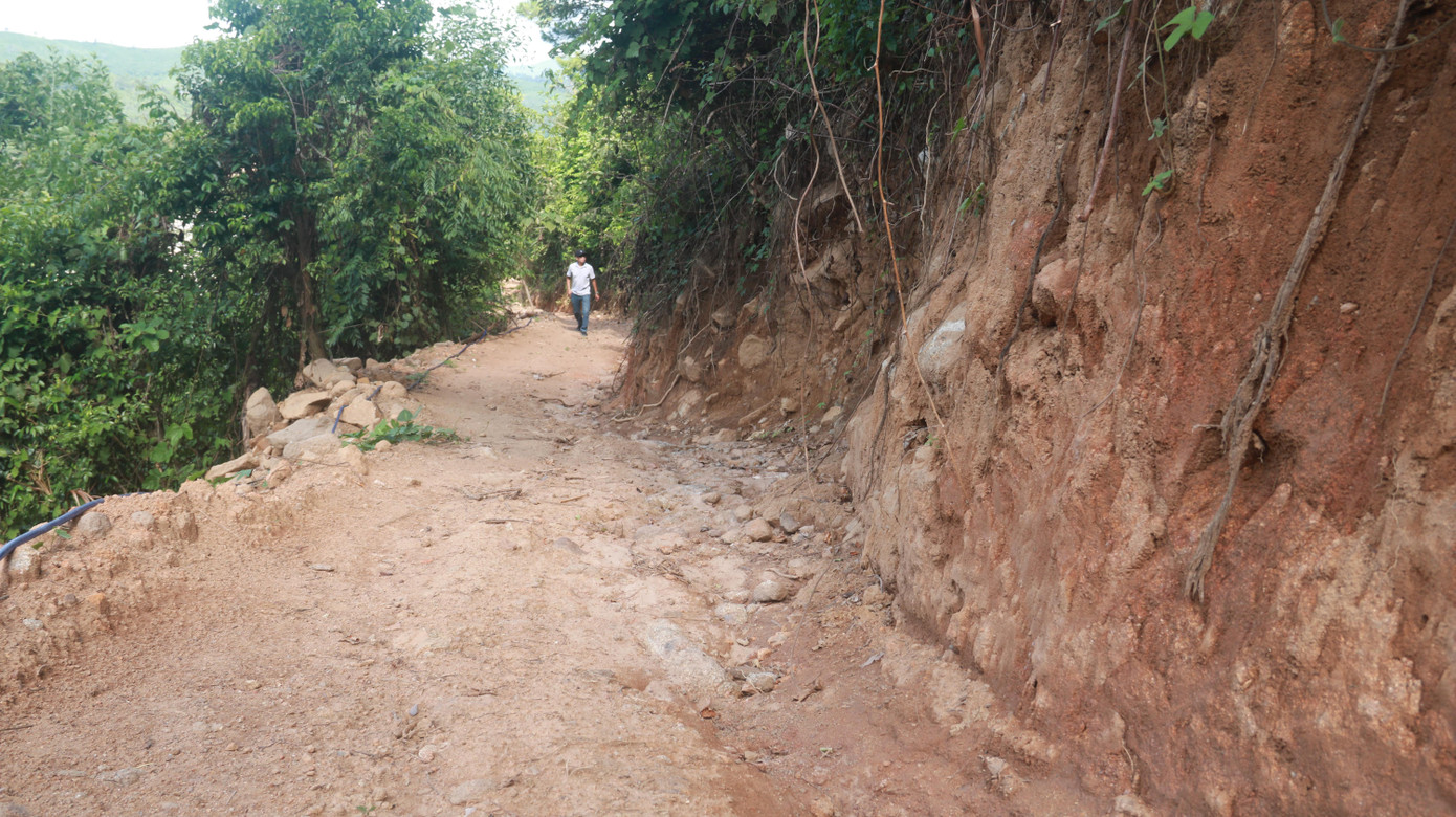 Một vị trí tại rừng Nam Hải Vân (Hòa Hiệp Bắc, Liên Chiểu, TP Đà Nẵng) bị san ủi, mở đường. Ảnh: Nguyễn Thành Một vị trí tại rừng Nam Hải Vân (Hòa Hiệp Bắc, Liên Chiểu, TP Đà Nẵng) bị san ủi, mở đường. Ảnh: Nguyễn Thành