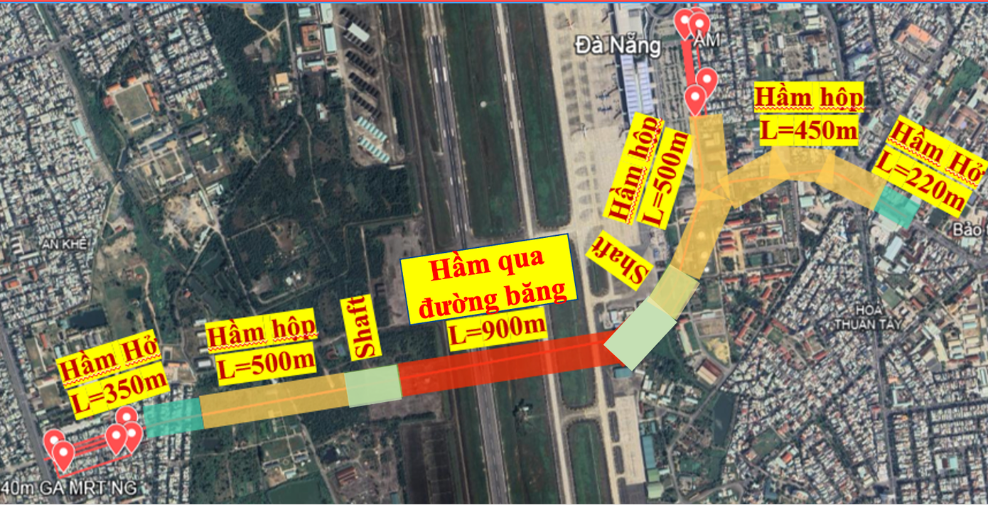 Phác thảo hầm qua sân bay Đà Nẵng. Phác thảo hầm qua sân bay Đà Nẵng.