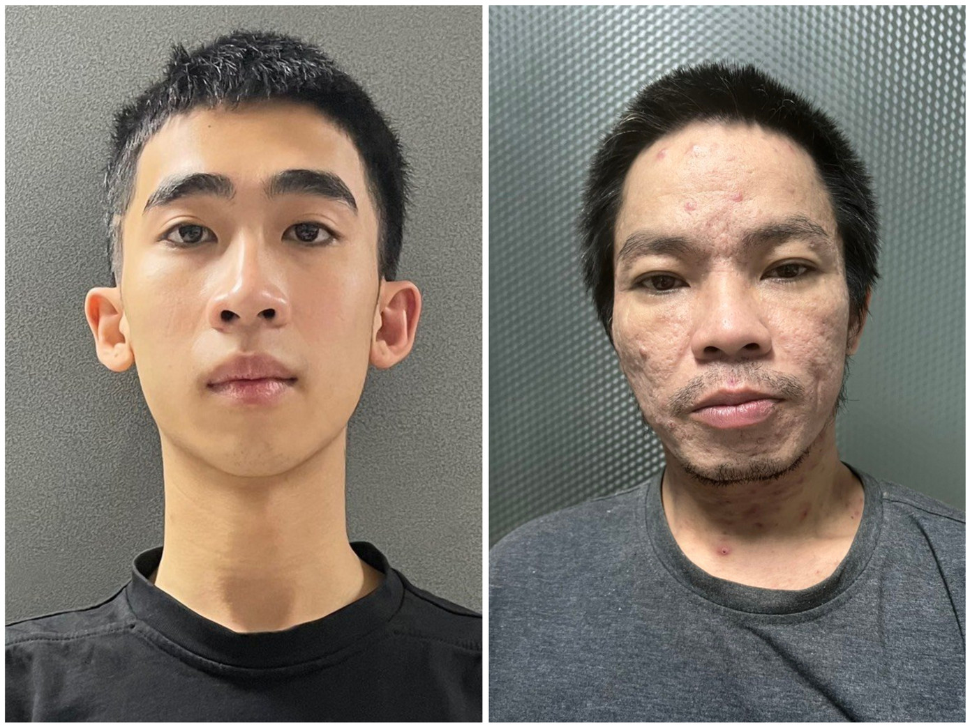 Hai đối tượng Nguyễn Hồng Phúc và Trần Minh Hải tại cơ quan công an. Hai đối tượng Nguyễn Hồng Phúc và Trần Minh Hải tại cơ quan công an.