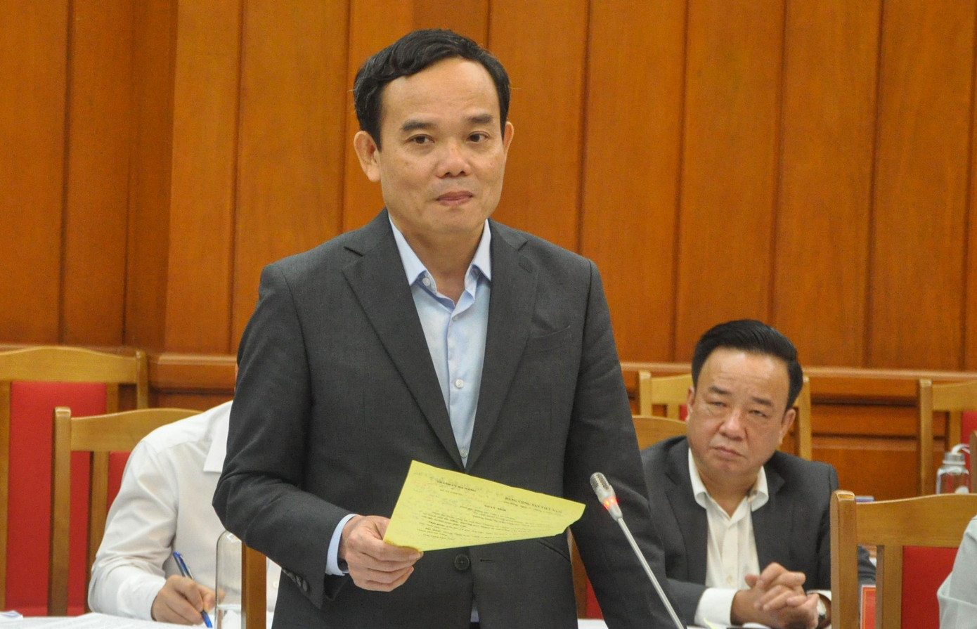 Ông Trần Lưu Quang, Bí thư Thành ủy Hải Phòng phát biểu tại hội nghị.