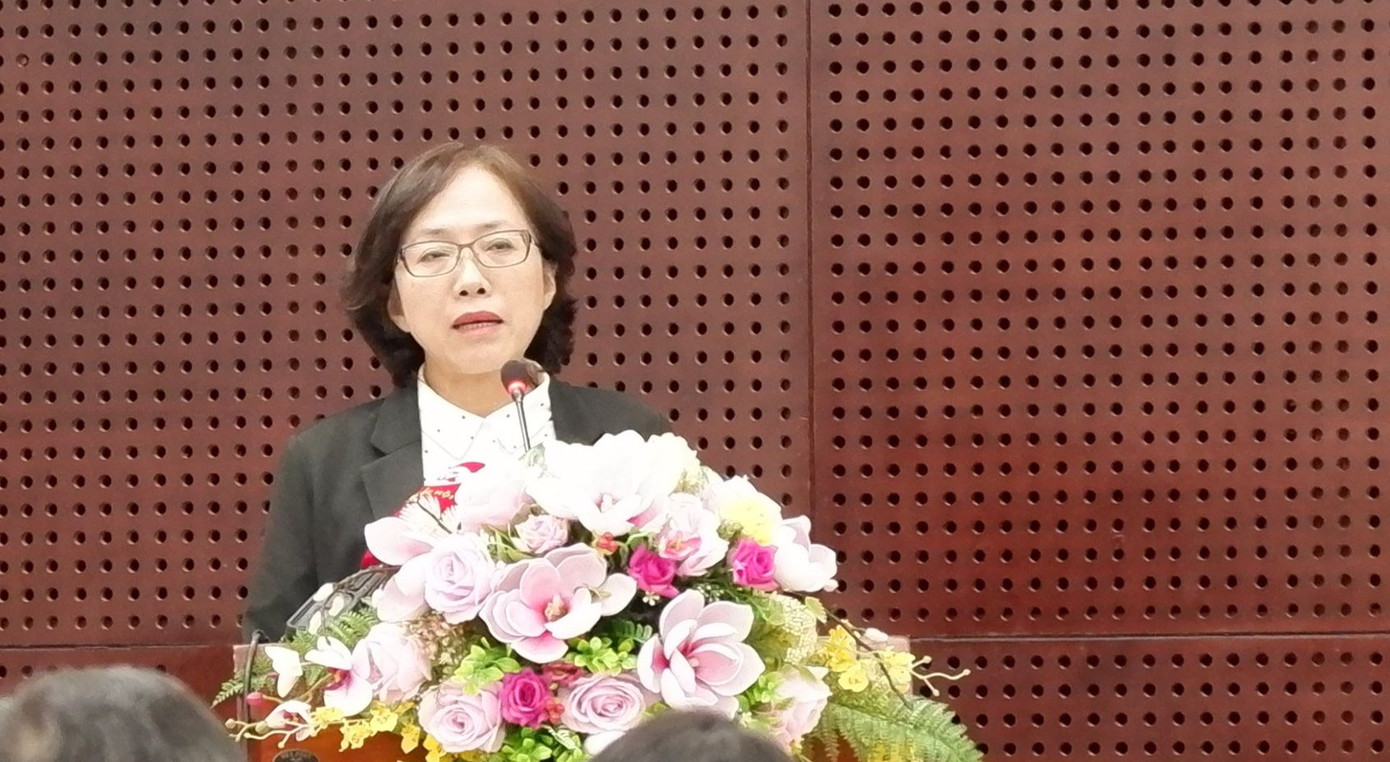 Bà Trần Thanh Thủy - Phó giám đốc phụ trách Sở Y tế TP Đà Nẵng trả lời tại buổi họp báo. Ảnh: Nguyễn Thành Bà Trần Thanh Thủy - Phó giám đốc phụ trách Sở Y tế TP Đà Nẵng trả lời tại buổi họp báo. Ảnh: Nguyễn Thành