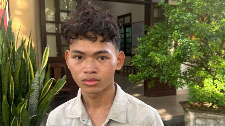 Đối tượng Nguyễn Văn Công tại cơ quan công an.