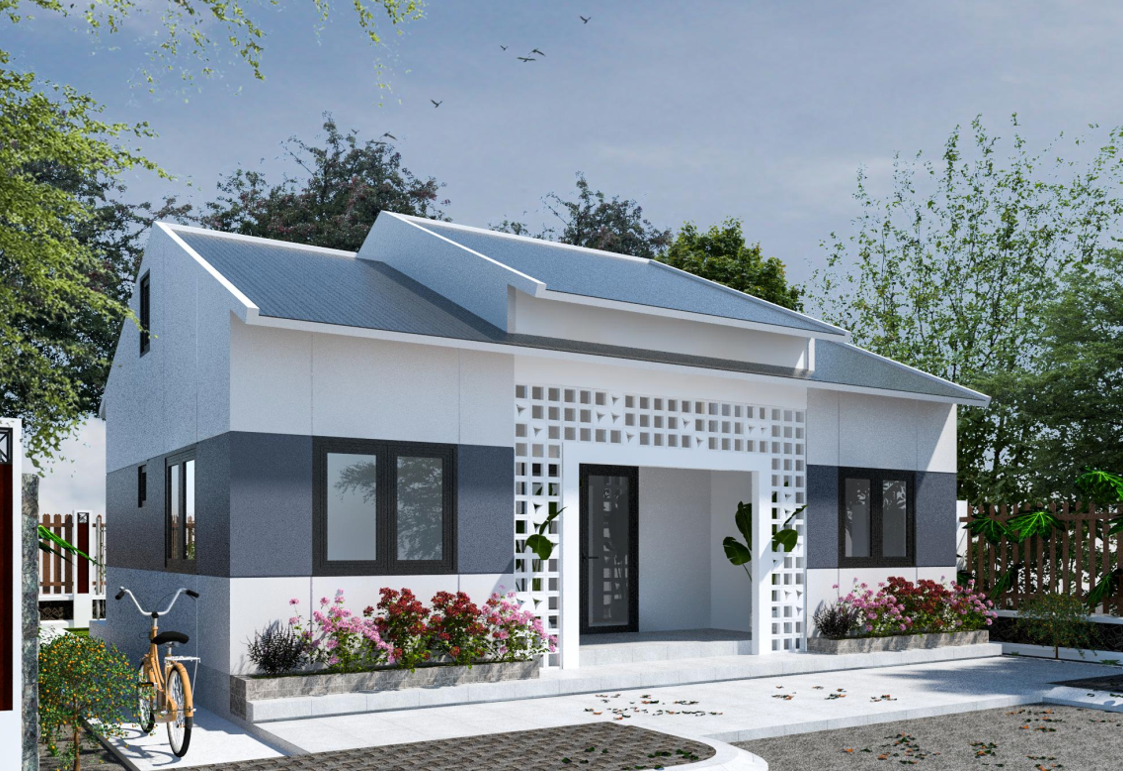 Mẫu nhà số 1A (diện tích 65m2) do Viện Quy hoạch xây dựng Đà Nẵng thiết kế. Mẫu nhà số 1A (diện tích 65m2) do Viện Quy hoạch xây dựng Đà Nẵng thiết kế.