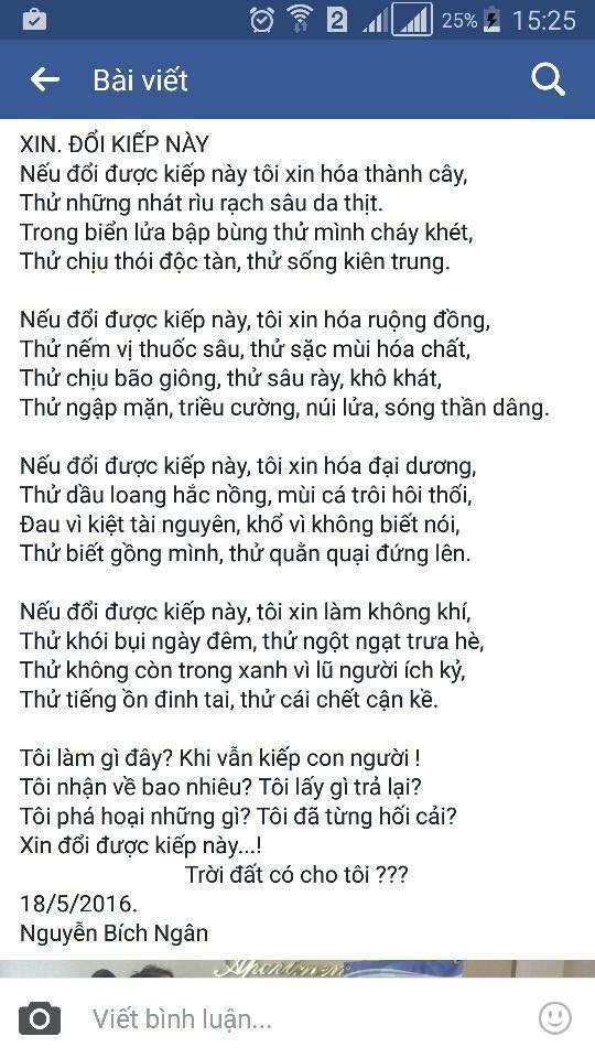 Nữ sinh lớp 8 “dậy sóng” với bài thơ “Xin đổi kiếp này” ảnh 1
