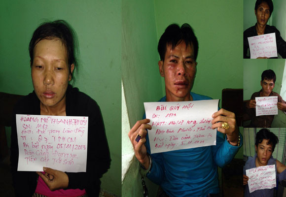 Các đối tượng bị bắt giữ