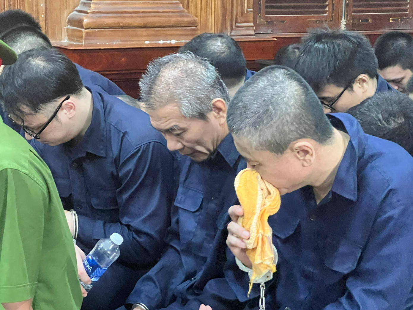 Các bị cáo tại phiên tòa.