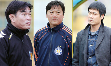 Cả ba huấn luyện viên Phan Thanh Hùng (trái), Lê Huỳnh Đức (giữa) và Nguyễn Hữu Thắng đều từ chối ghế HLV đội tuyển Việt Nam. Ảnh: PV