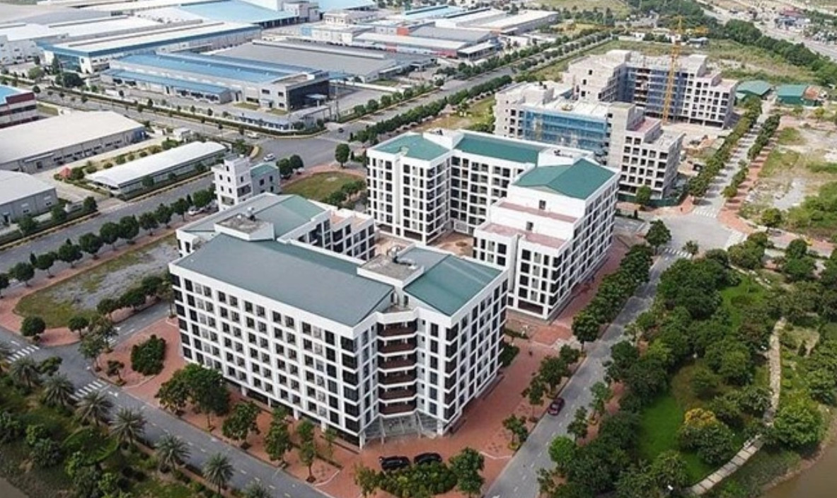 Khu dịch vụ nhà công nhân Khu công nghiệp Đồng Văn IV, huyện Kim Bảng, Hà Nam.