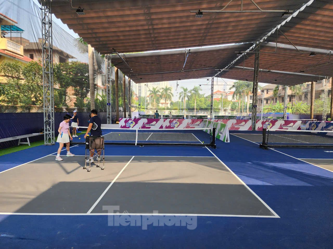 Đại diện UBND huyện Hoài Đức cho biết, đơn vị đã nắm được thông tin và sẽ cho kiểm tra, xử lý (ảnh: Sân pickleball Hoa Phượng)