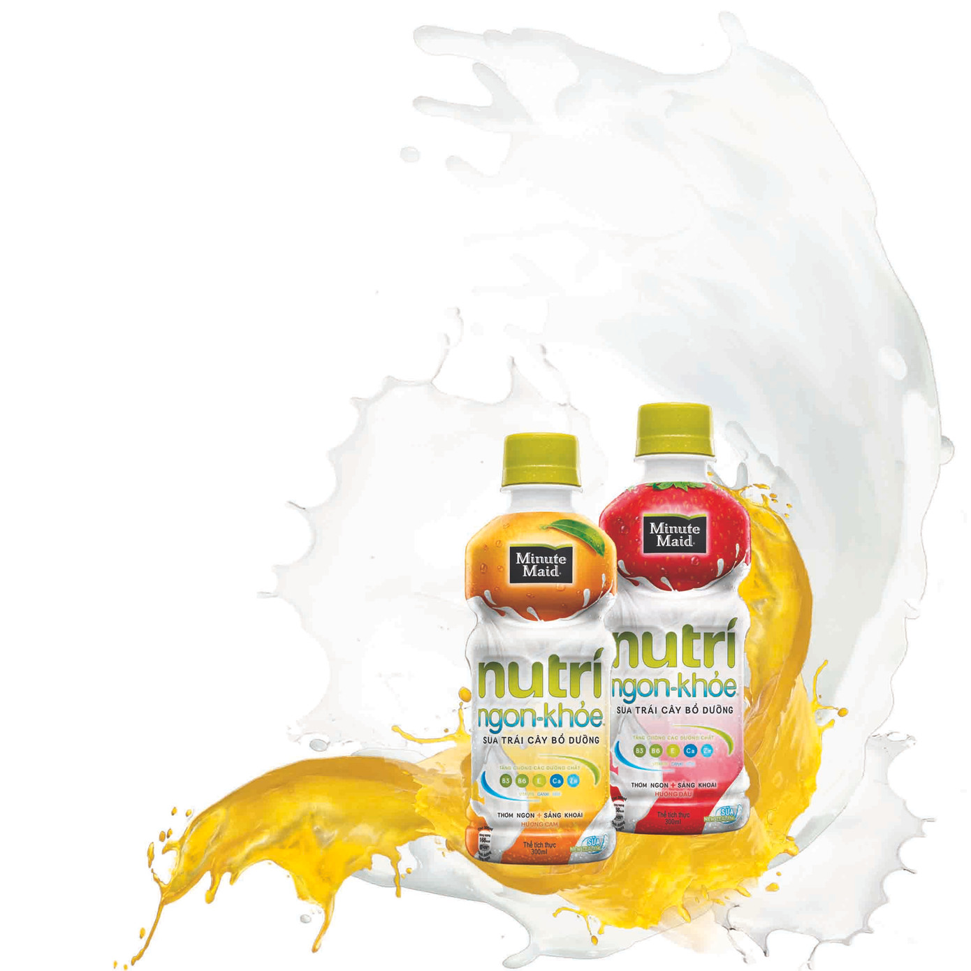 Nutri Ngon - Khỏe với hai hương vị cam và dâu, thức uống bổ dưỡng có lợi cho sức khỏe