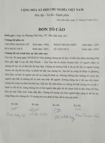 Công nhân tố đi làm đêm bị ‘hiệp sĩ’ Bình Dương chặn đánh ảnh 1