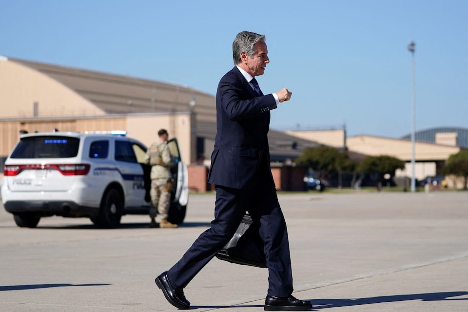 Ngoại trưởng Mỹ Antony Blinken lên đường đến Trung Đông. (Ảnh: Reuters)