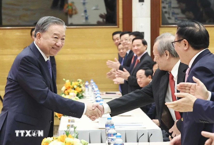 Tổng Bí thư Tô Lâm và các đại biểu tham dự. (Ảnh: Thống Nhất/TTXVN)