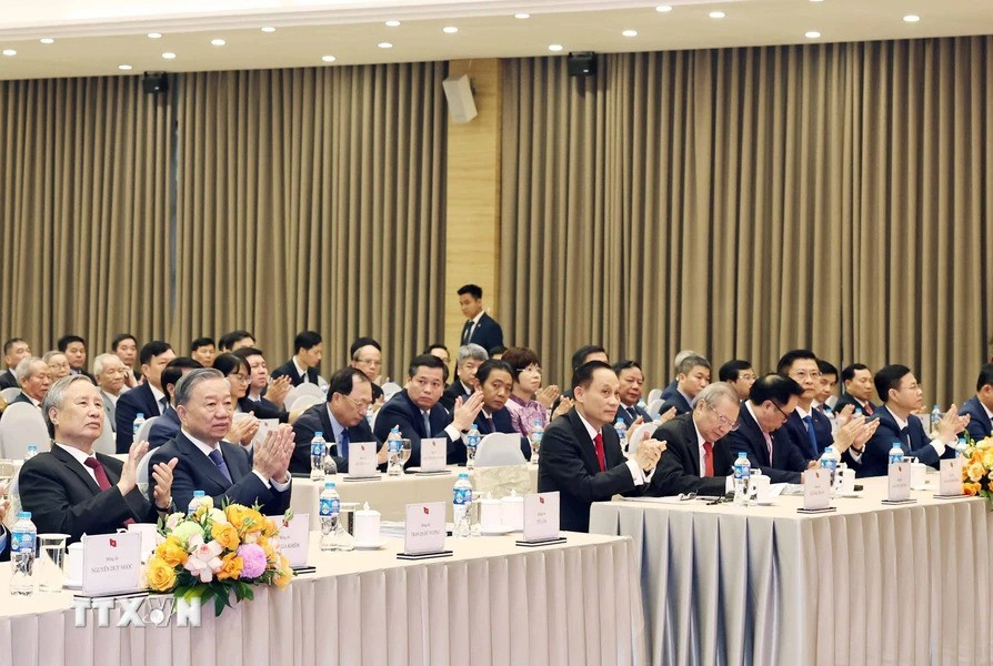 Tổng Bí thư Tô Lâm và các đại biểu tham dự. (Ảnh: Thống Nhất/TTXVN)