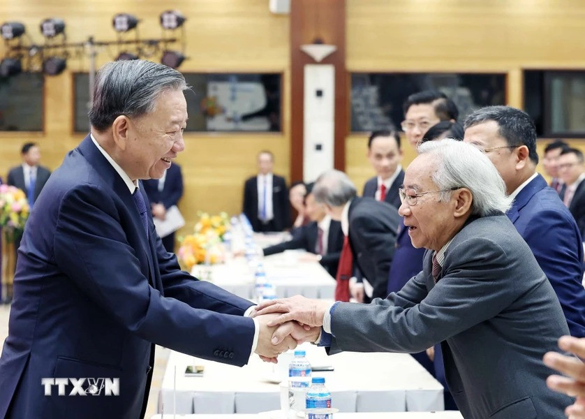 Tổng Bí thư Tô Lâm và các đại biểu tham dự. (Ảnh: Thống Nhất/TTXVN)