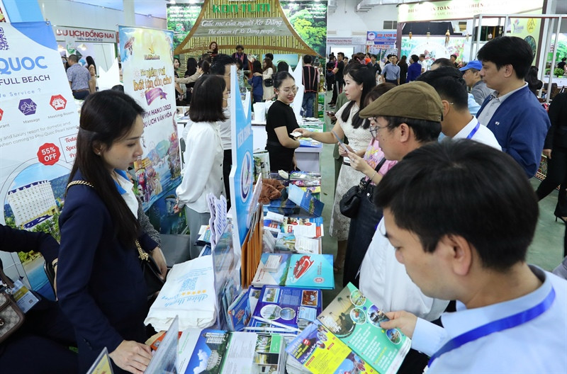 Hiệp hội Du lịch Việt Nam đề nghị các đơn vị hưởng ứng VITM không rác thải nhựa. Ảnh: Trần Huấn.