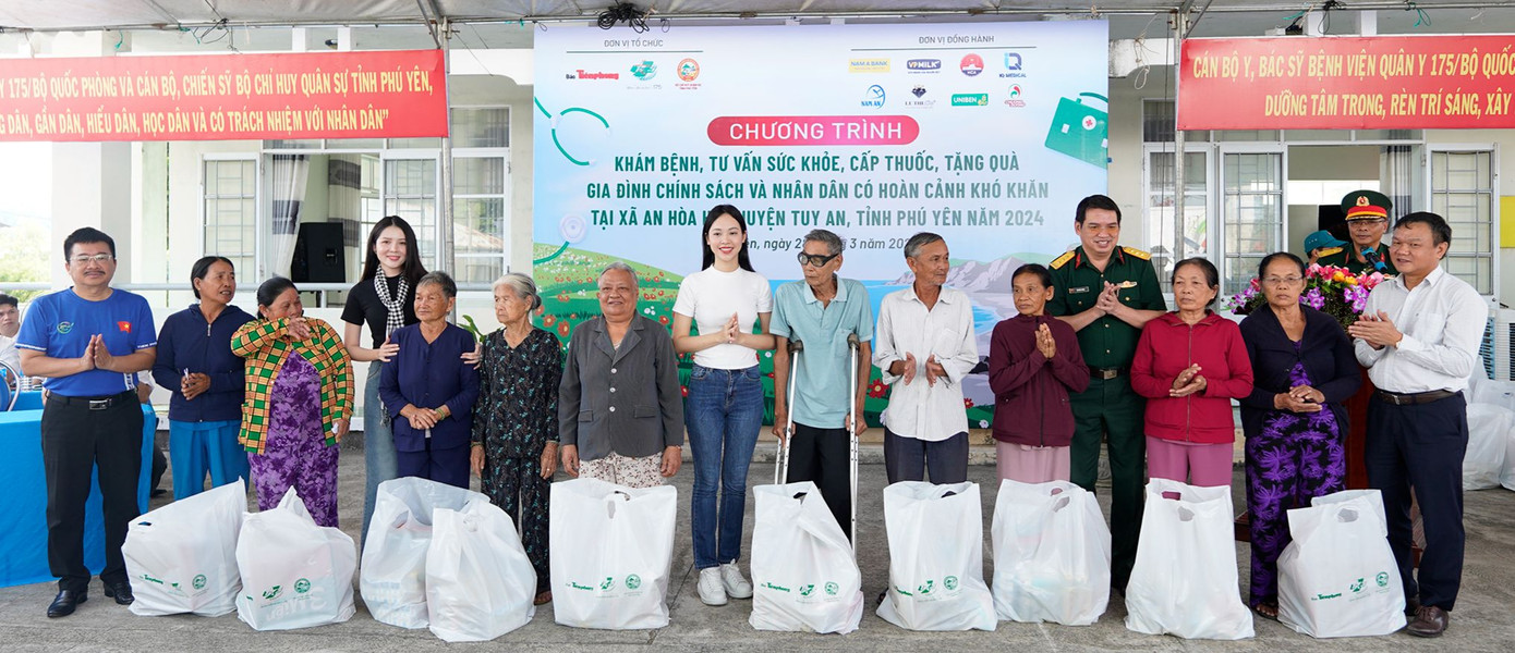 Chương trình khám bệnh, tư vấn sức khỏe, cấp thuốc, tặng quà gia đình chính sách và nhân dân có hoàn cảnh khó khăn tại xã An Hòa Hải, huyện Tuy An, tỉnh Phú Yên năm 2024 do Ban tổ chức Giải Vô địch Quốc gia Marathon và cự ly dài báo Tiền Phong lần thứ 65 - năm 2024 (Tiền Phong Marathon 2024) phối hợp với Bệnh viện Quân y 175 tổ chức. Chương trình khám bệnh, tư vấn sức khỏe, cấp thuốc, tặng quà gia đình chính sách và nhân dân có hoàn cảnh khó khăn tại xã An Hòa Hải, huyện Tuy An, tỉnh Phú Yên năm 2024 do Ban tổ chức Giải Vô địch Quốc gia Marathon và cự ly dài báo Tiền Phong lần thứ 65 - năm 2024 (Tiền Phong Marathon 2024) phối hợp với Bệnh viện Quân y 175 tổ chức.