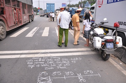 Nữ sinh lớp 8 thiệt mạng dưới bánh container ảnh 2