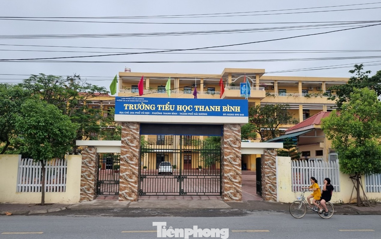 Trường tiểu học Thanh Bình, nơi cháu N.S.T bị điện giật dẫn đến tử vong.