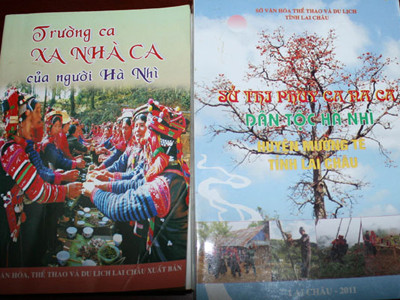 Một phần văn hóa của người Hà Nhì được sưu tầm rồi biên dịch ra tiếng phổ thông của nghệ nhân Pờ Lóng Tư