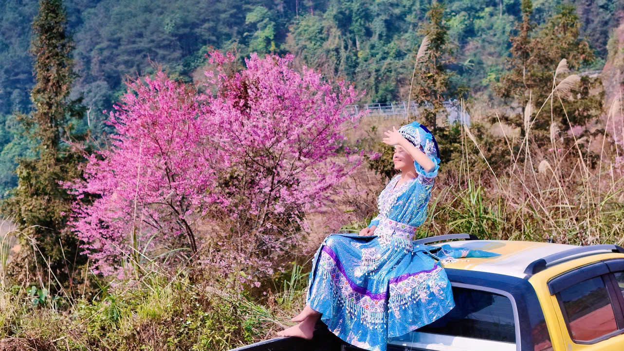 Một số điểm du lịch tại vườn hoa hồng thác Bản Zai, còn được trang trí thêm những chiếc xe ô tô cũ và những ngôi nhà gỗ mộc mạc, tạo ra không gian giúp du khách ghi lại những bức ảnh độc đáo.