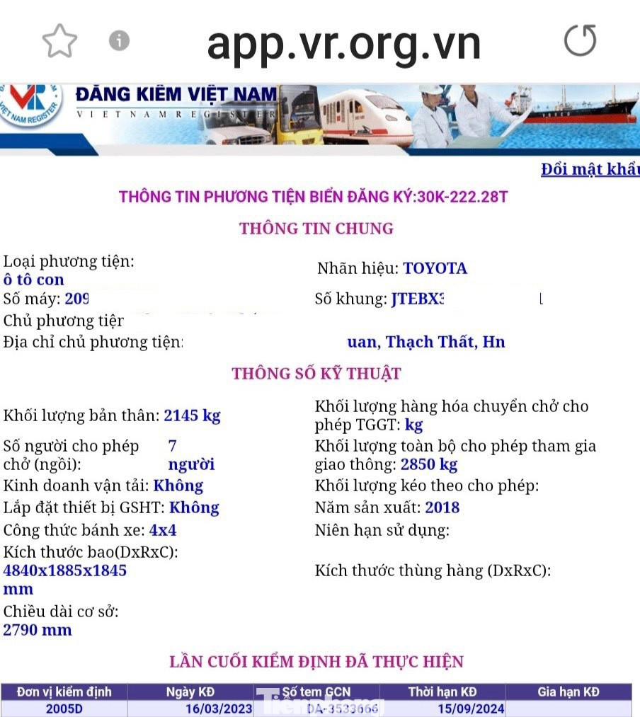 Thông tin xe Toyota Land Cruiser mang biển số VIP Thông tin xe Toyota Land Cruiser mang biển số VIP