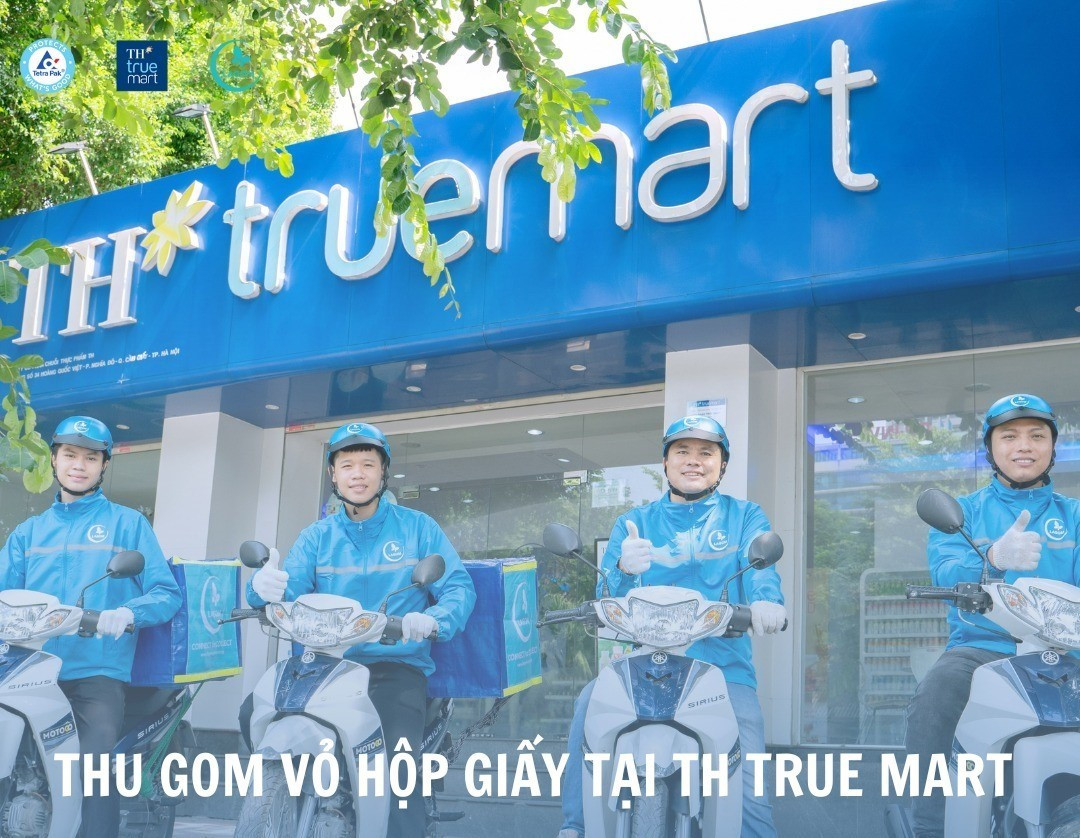 Dự án thu gom vỏ hộp sữa tại TH true mart là mô hình thu gom và tái chế vỏ hộp sữa tuần hoàn đầu tiên tại Việt Nam có sự hợp tác giữa nhà sản xuất, nhãn hàng, người tiêu dùng và đơn vị thu gom.