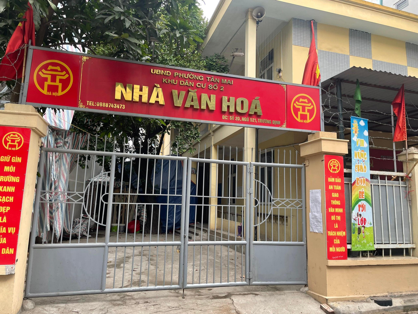 Nhà văn hóa khu dân cư số 2, nơi học tập "đặc biệt" của cô Côi. Nhà văn hóa khu dân cư số 2, nơi học tập "đặc biệt" của cô Côi.