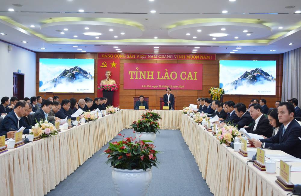 Quang cảnh buổi làm việc. Ảnh: Cổng thông tin Lào Cai