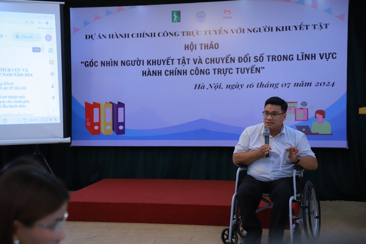 Ông Phạm Quang Khoát, Phó Chủ tịch Hội Người khuyết tật thành phố Hà Nội