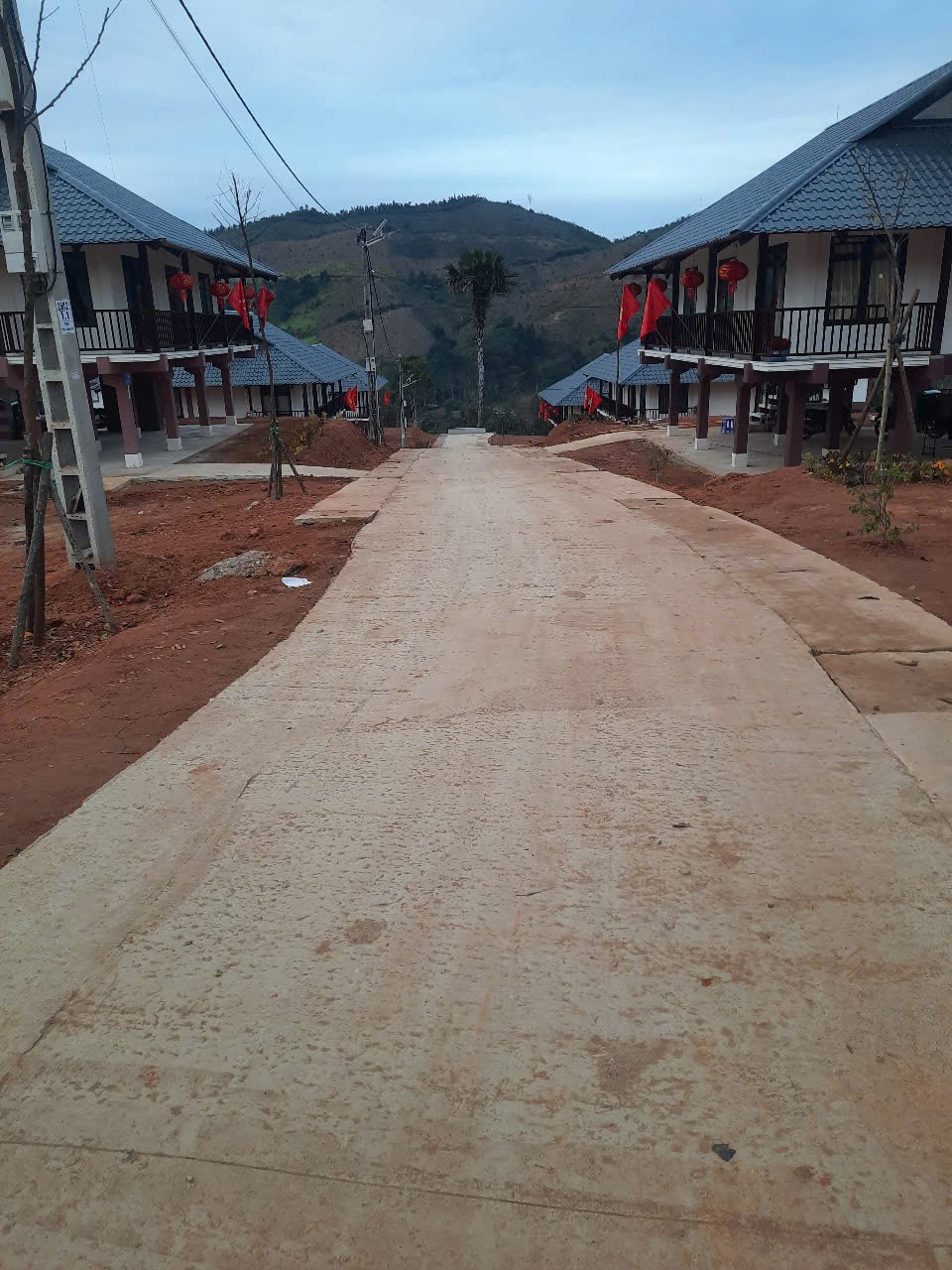 Khung cảnh Làng Nủ ngày cận Tết.