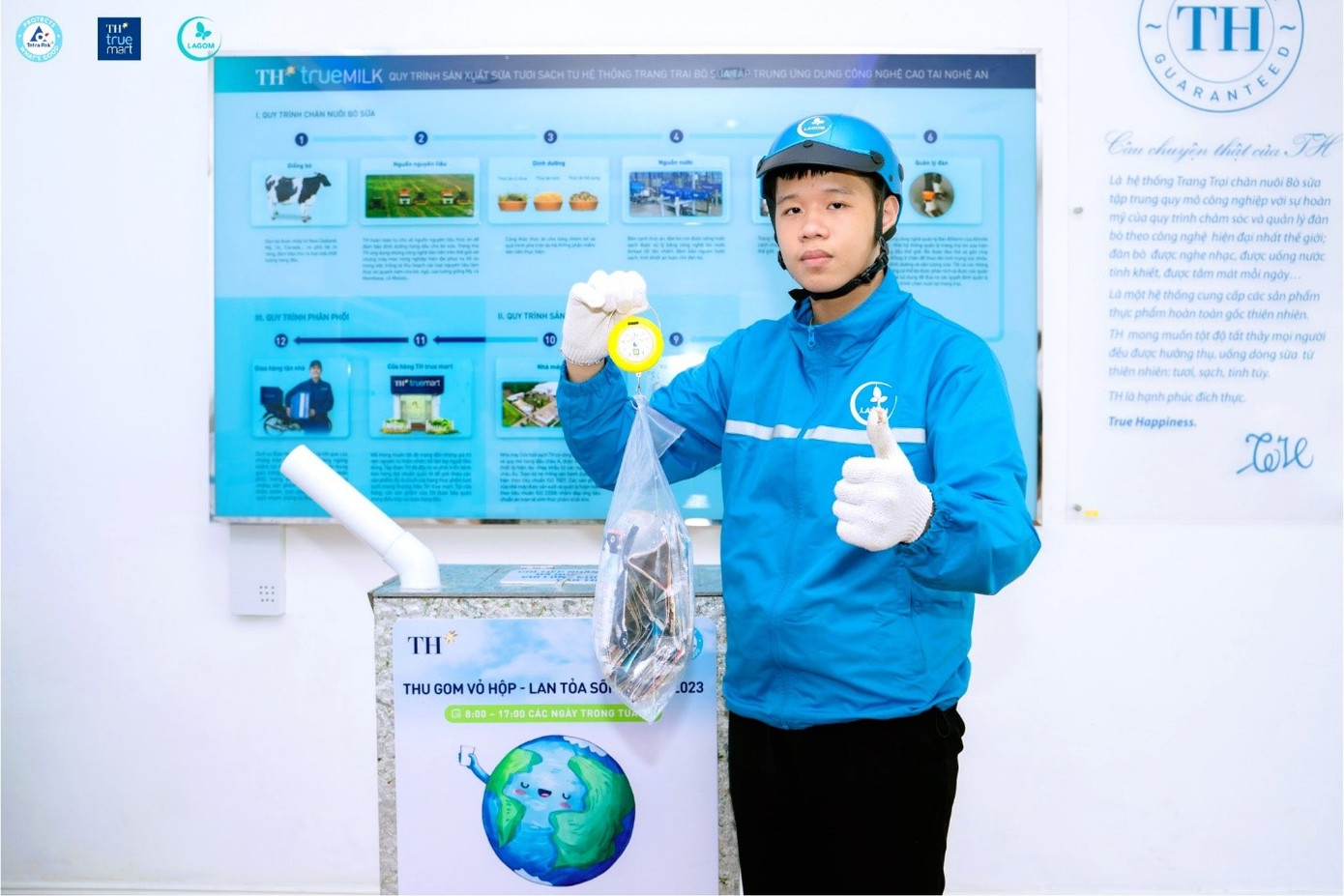 Đã có hơn 1,5 tấn vỏ hộp sữa được thu gom, tái chế qua chương trình “Thu Gom Vỏ Hộp - Lan Tỏa Sống Xanh 2023” do tập đoàn TH triển khai. Đã có hơn 1,5 tấn vỏ hộp sữa được thu gom, tái chế qua chương trình “Thu Gom Vỏ Hộp - Lan Tỏa Sống Xanh 2023” do tập đoàn TH triển khai.