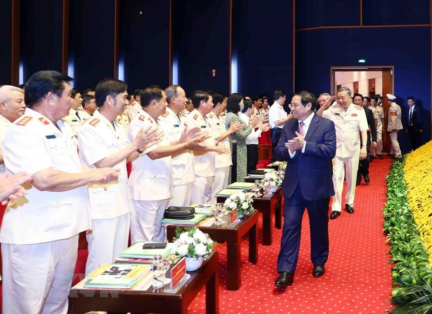 Thủ tướng Chính phủ Phạm Minh Chính tới dự Lễ kỷ niệm 60 năm Ngày truyền thống lực lượng cảnh sát nhân dân. (Ảnh: Phạm Kiên/TTXVN) Thủ tướng Chính phủ Phạm Minh Chính tới dự Lễ kỷ niệm 60 năm Ngày truyền thống lực lượng cảnh sát nhân dân. (Ảnh: Phạm Kiên/TTXVN)