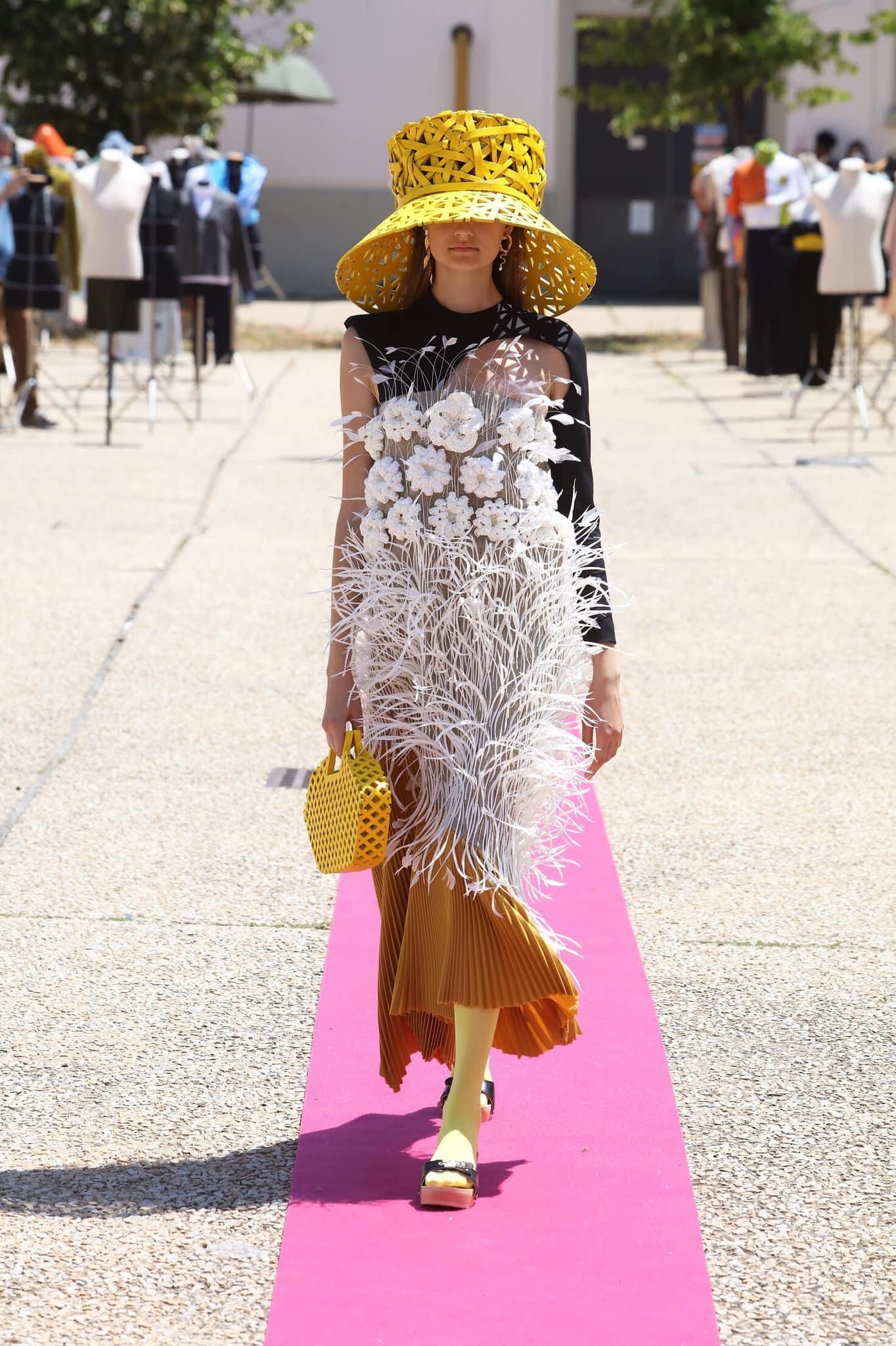 Một trong những thiết kế của Đăng Hoàng với chất liệu mây tre đan