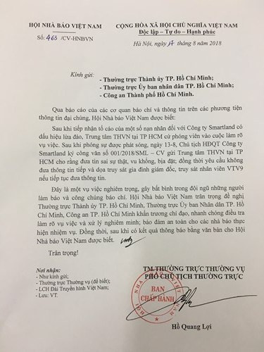 Hội Nhà báo đề nghị điều tra đối tượng dọa truy sát Giám đốc VTV9