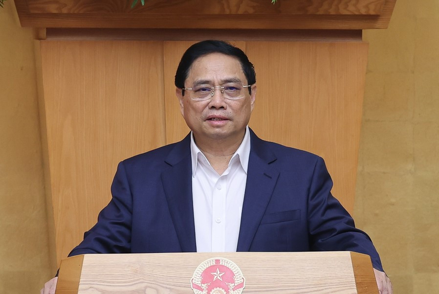 Thủ tướng Phạm Minh Chính phát biểu khai mạc hội nghị. (Ảnh: Nhật Bắc)