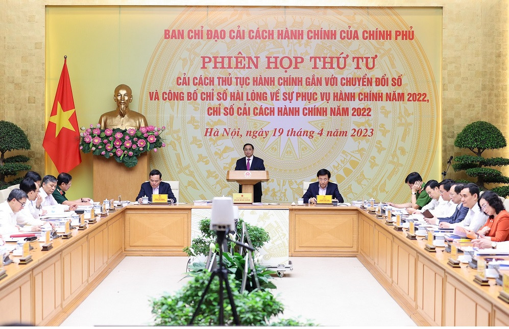 Thủ tướng chủ trì Phiên họp thứ tư Ban Chỉ đạo cải cách hành chính của Chính phủ. Ảnh: Nhật Bắc Thủ tướng chủ trì Phiên họp thứ tư Ban Chỉ đạo cải cách hành chính của Chính phủ. Ảnh: Nhật Bắc