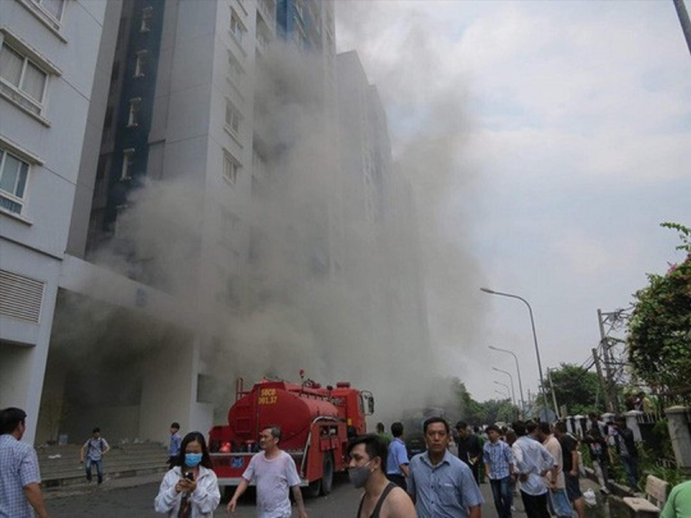 Một vụ cháy chung cư ở TP.HCM Một vụ cháy chung cư ở TP.HCM