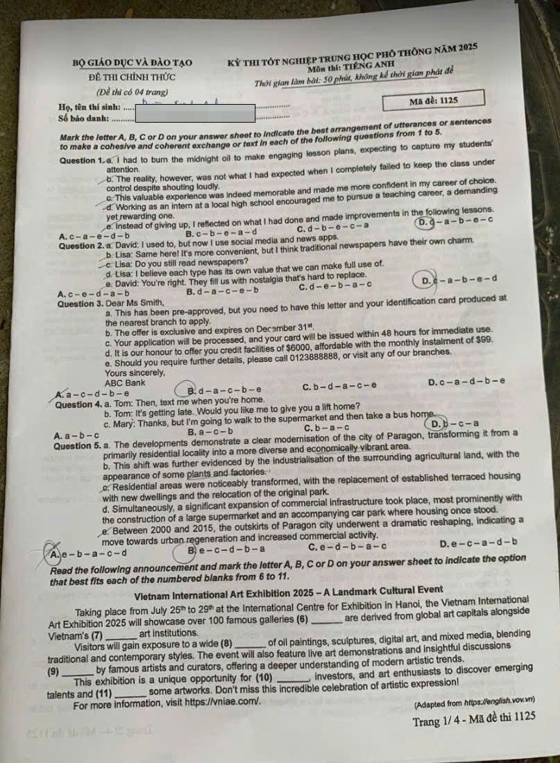 Vỡ òa cảm xúc kết thúc thi theo chương trình mới, cập nhật giải đề ảnh 48