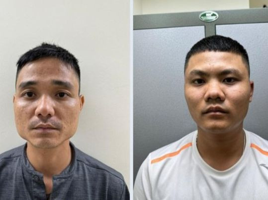 Hai đối tượng Huy, Thành trong vụ án.