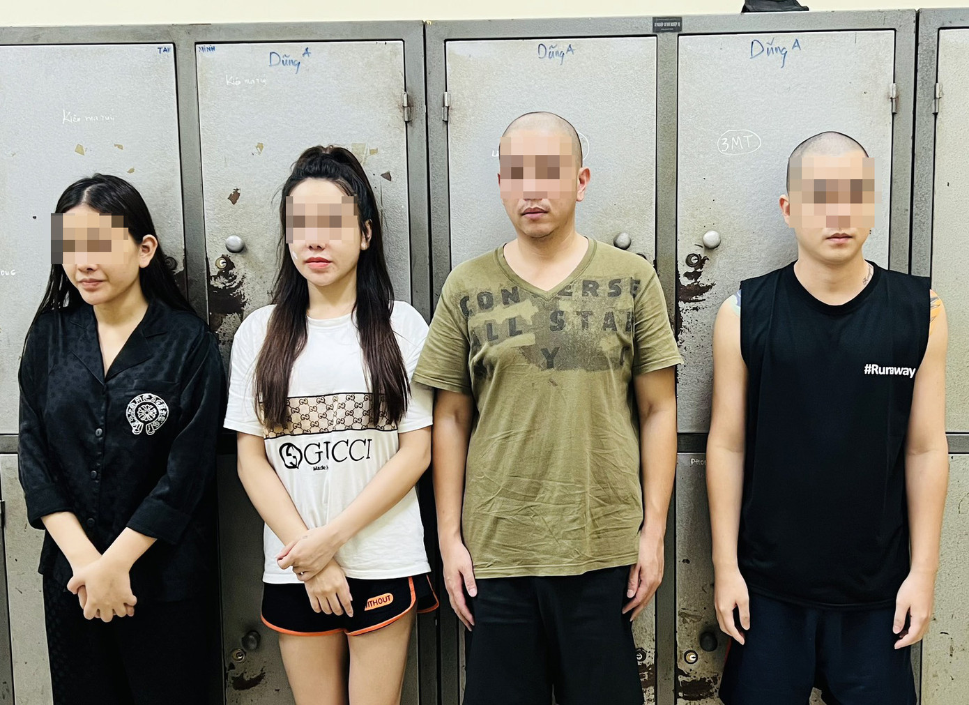 Nhóm thanh niên bị khởi tố điều tra. Ảnh Công an cung cấp